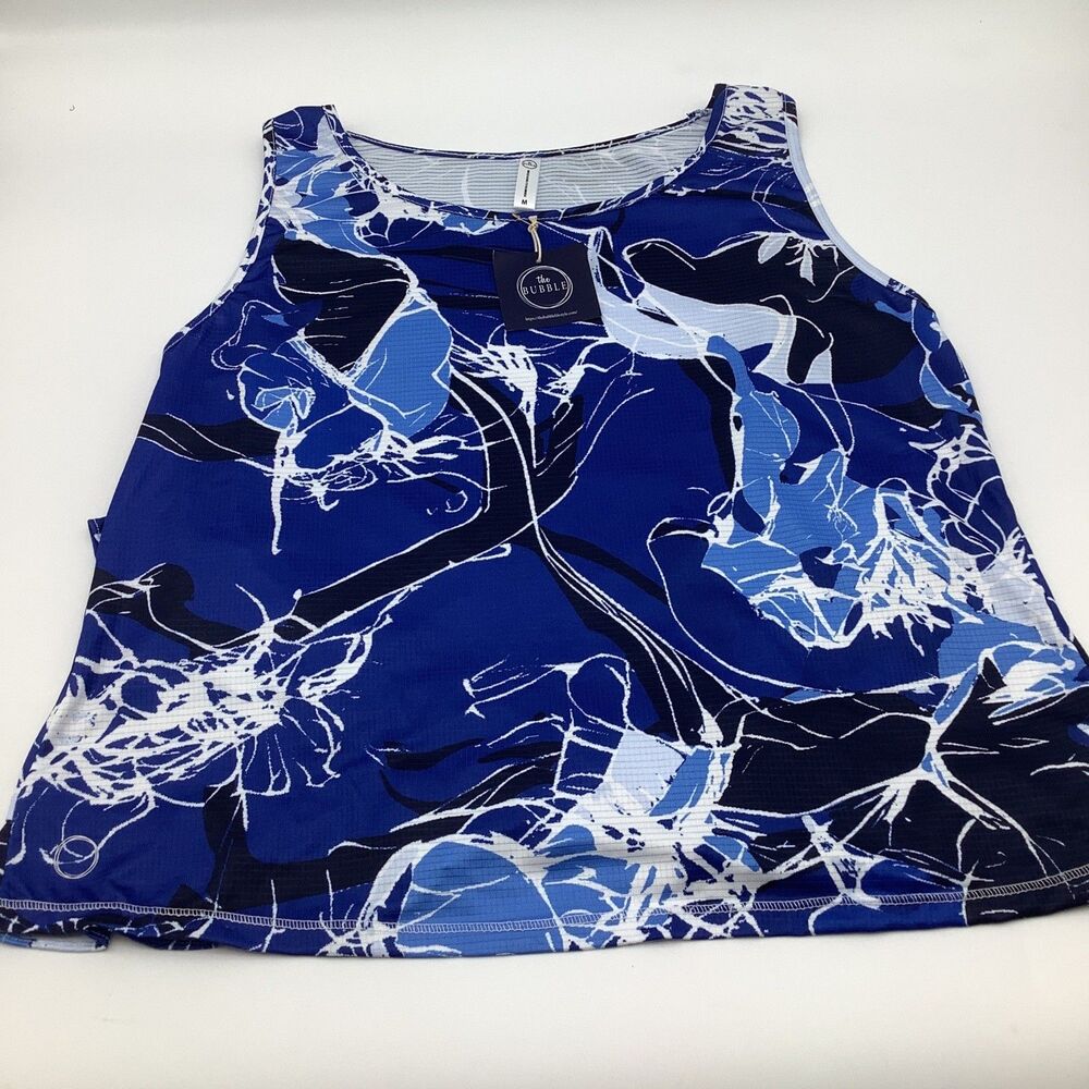The Bubble Womens GG Tank Top Blue Size Medium NWT
